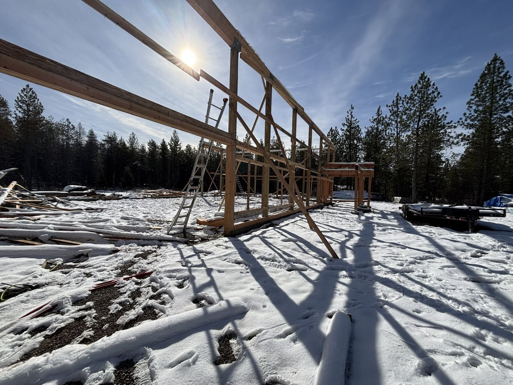 Windstorm destroys an Athol family’s home construction