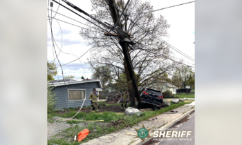 Suspected impaired driver crashes into power pole