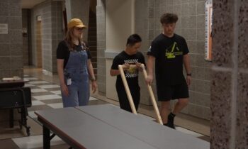 University High School senior builds custom mobility device for blind classmate